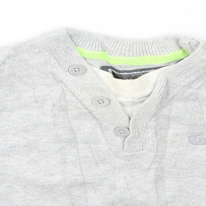 M&S Boys Grey   Pullover Jumper Size 6-9 Months