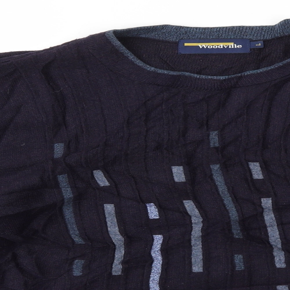 WOODVILLE Mens Multicoloured   Pullover Jumper Size L