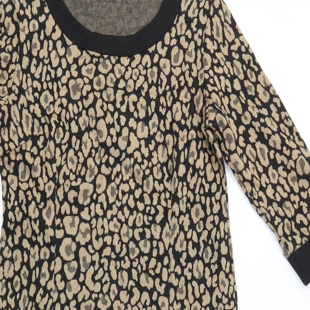 Damart Womens Multicoloured Animal Print  A-Line  Size 12