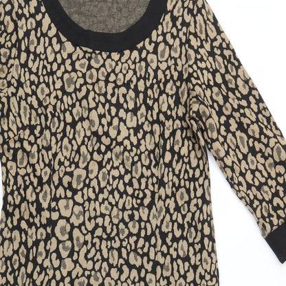 Damart Womens Multicoloured Animal Print  A-Line  Size 12