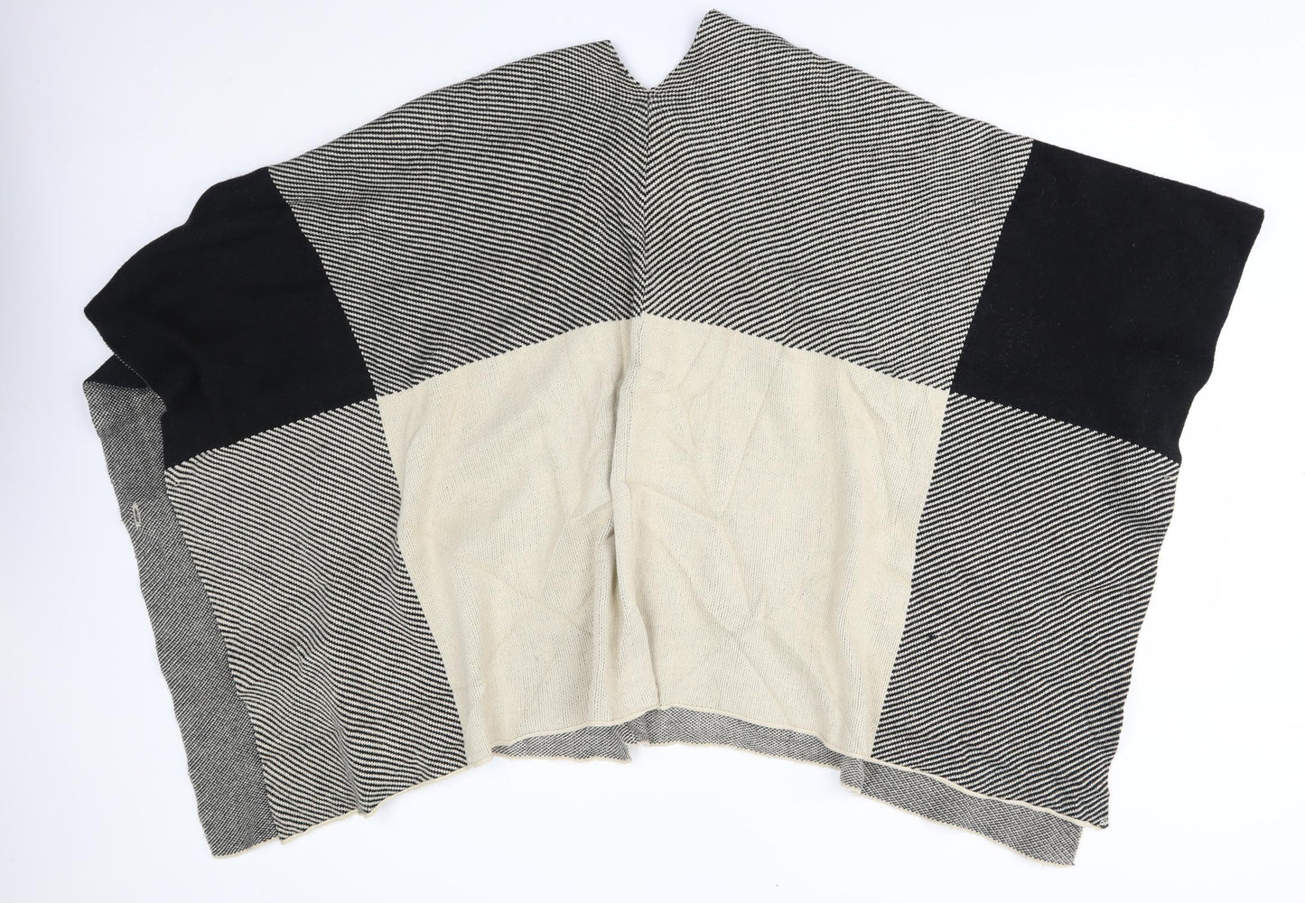 Womens UK Size One Size Preworn Beige Cape Jumper
