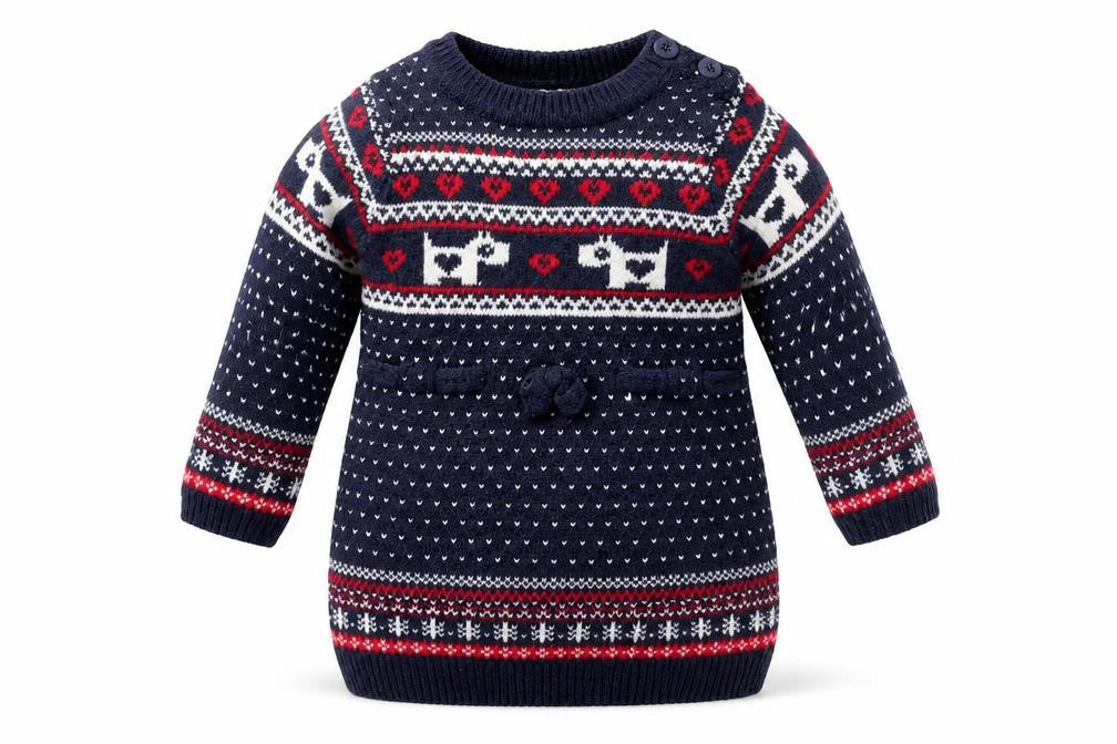 NEXT Baby Blue Fair Isle  Pullover Jumper Size 3-6 Months