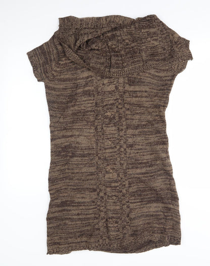 Flam Womens Brown   Jumper Dress  Size S