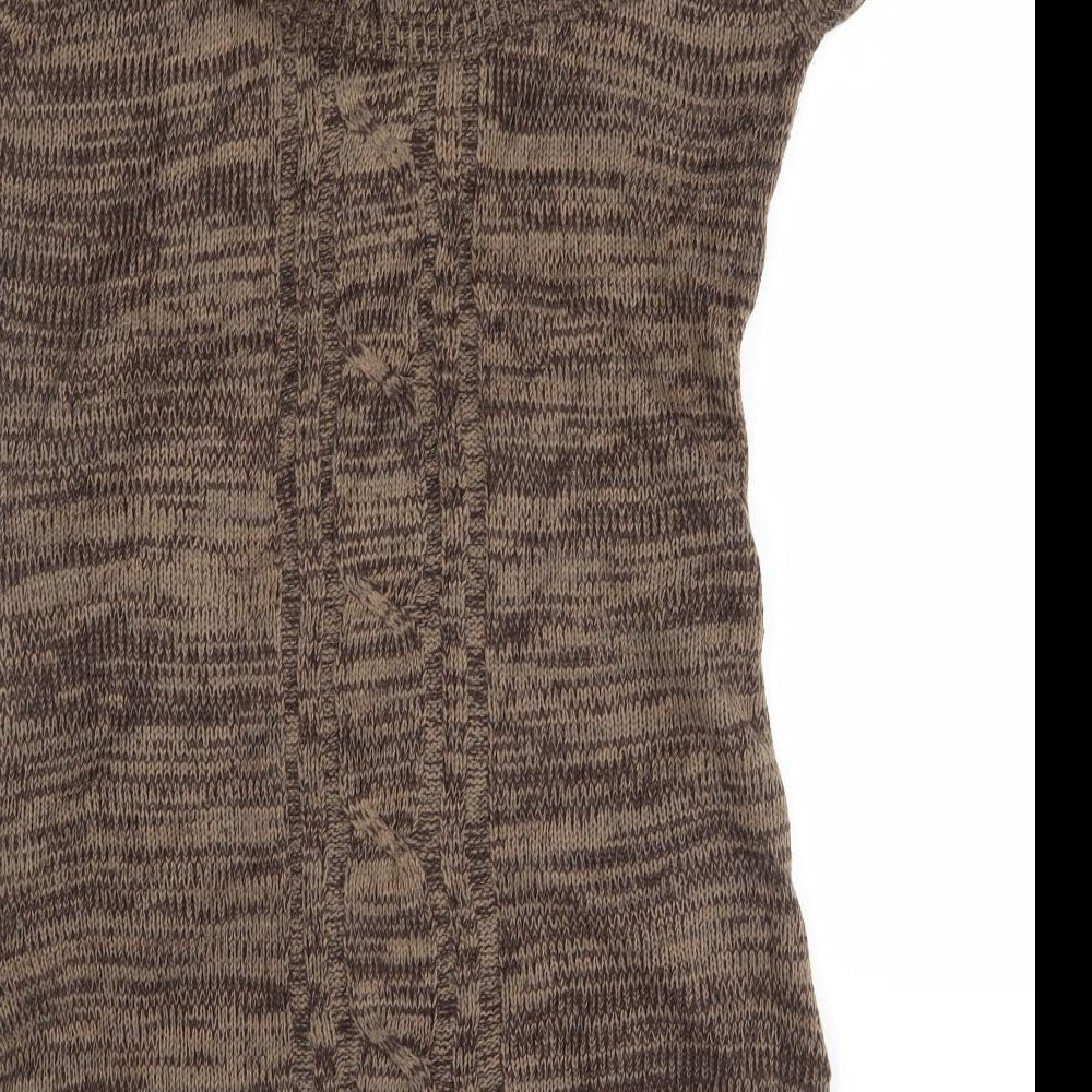 Flam Womens Brown   Jumper Dress  Size S