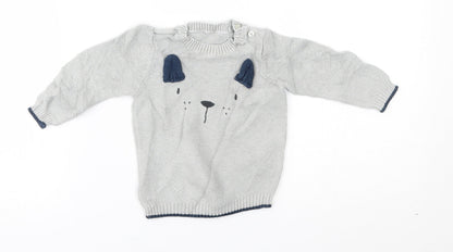 TU Baby Grey   Pullover Jumper Size 6-9 Months