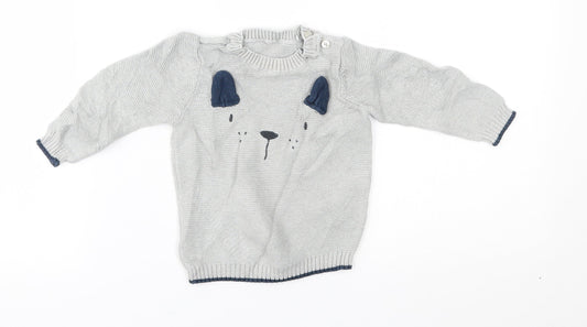 TU Baby Grey   Pullover Jumper Size 6-9 Months