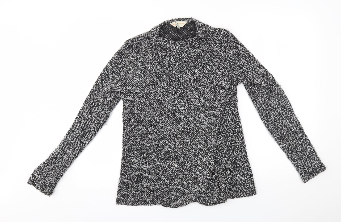 Womens UK Size 10 Dorothy Perkins Grey Wrap Jumper
