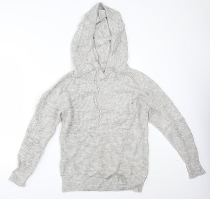 Womens UK Size S NEXT Grey Pullover Hoodie