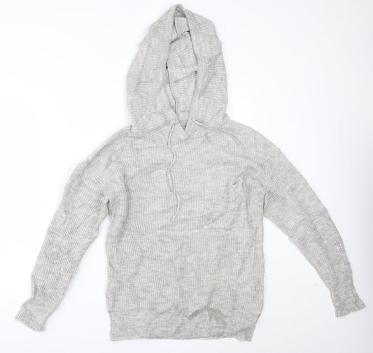 Womens UK Size S NEXT Grey Pullover Hoodie