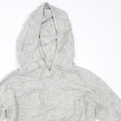 Womens UK Size S NEXT Grey Pullover Hoodie