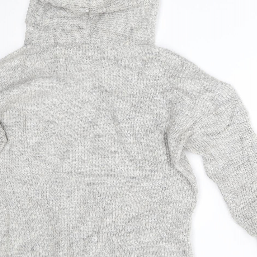 Womens UK Size S NEXT Grey Pullover Hoodie