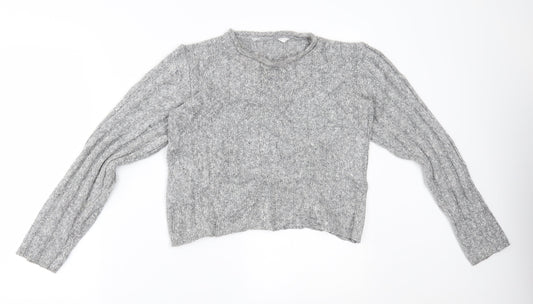 Womens UK Size 14 m&S Grey Pullover Jumper