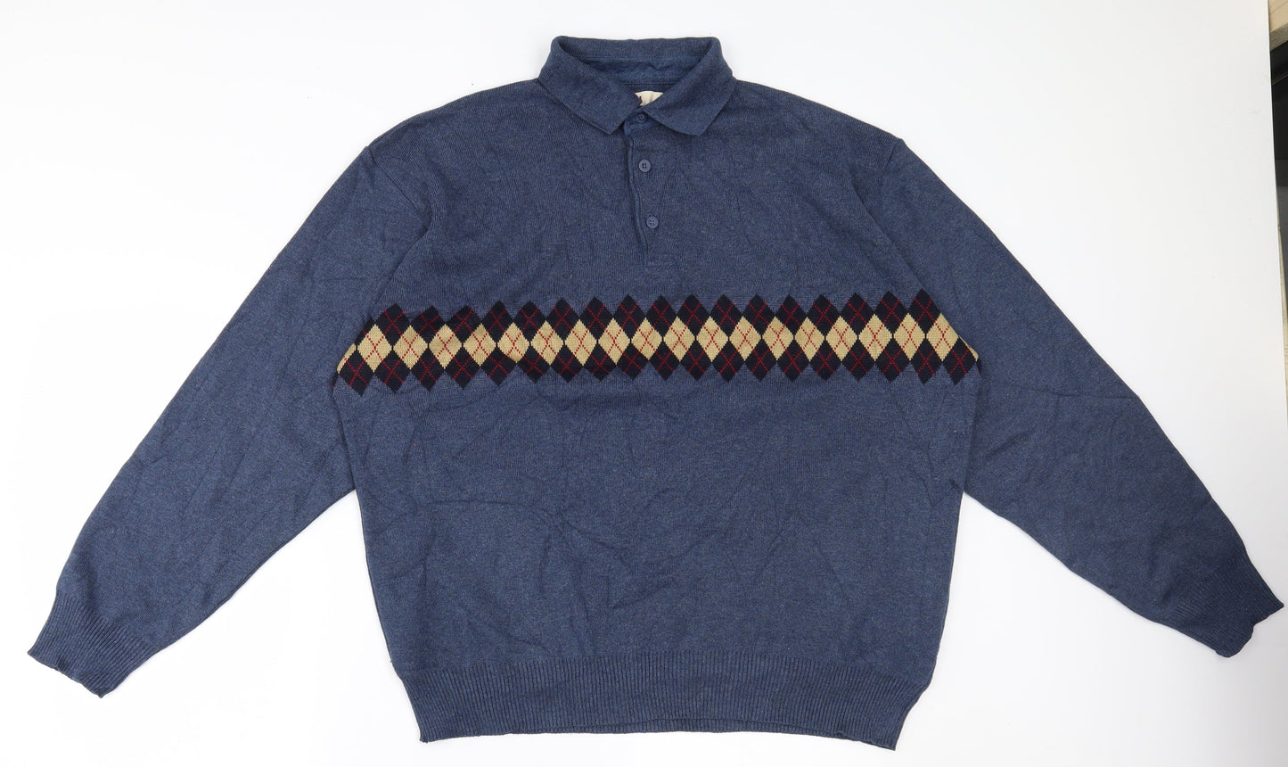 EWM Mens Blue   Pullover Jumper Size L