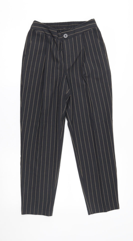 Primark Womens Grey Striped  Trousers  Size 6 L20 in
