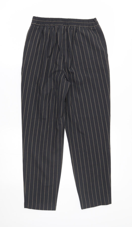 Primark Womens Grey Striped  Trousers  Size 6 L20 in