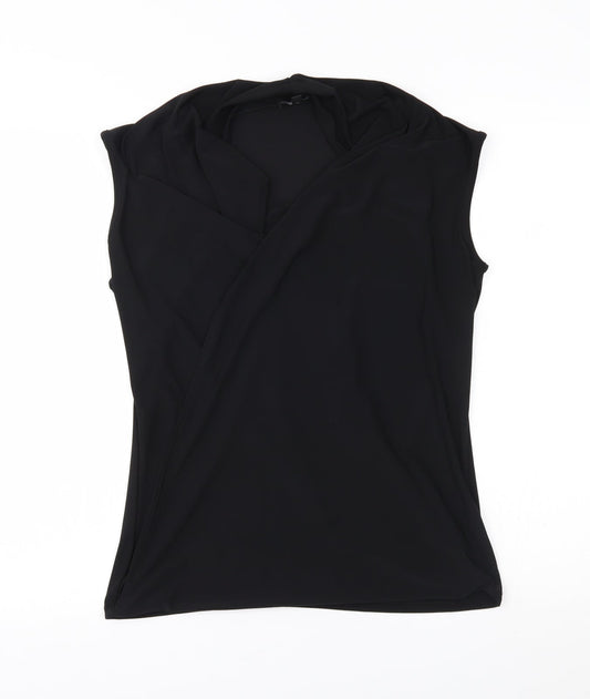 Womens UK Size L For Cynthia Black Wrap Tank