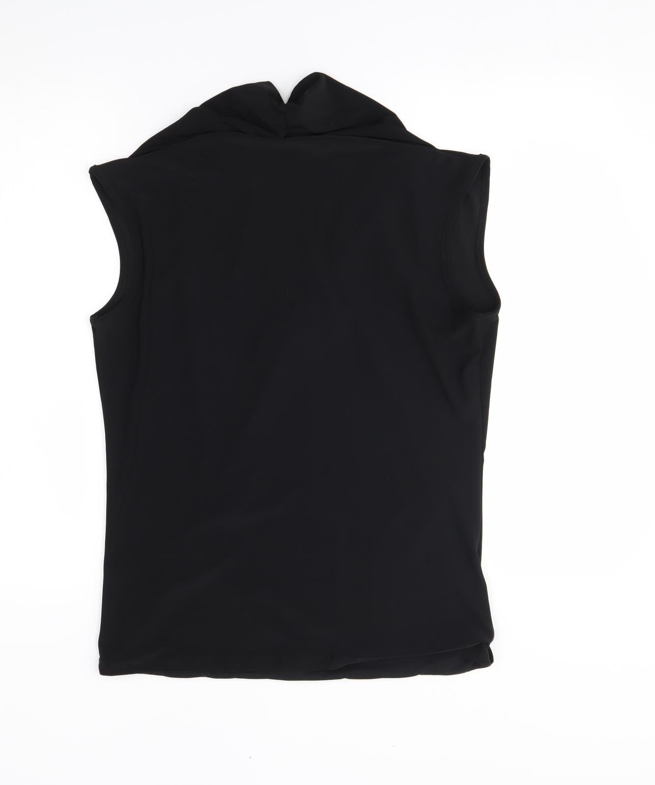 Womens UK Size L For Cynthia Black Wrap Tank