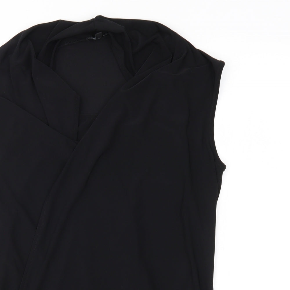 Womens UK Size L For Cynthia Black Wrap Tank