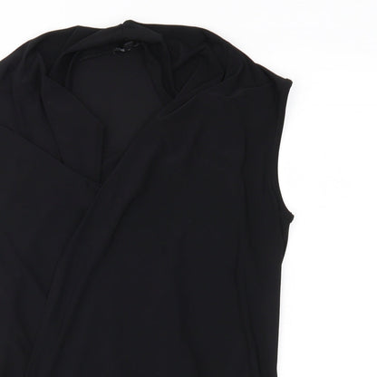 Womens UK Size L For Cynthia Black Wrap Tank