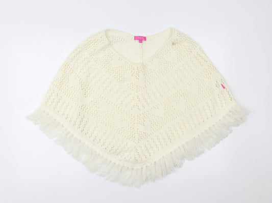 Pineapple Womens Ivory    Poncho Size M