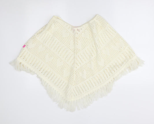 Pineapple Womens Ivory    Poncho Size M