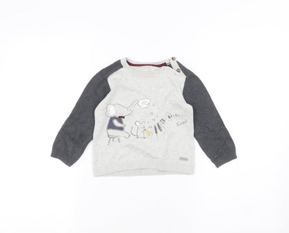 Marks and Spencer Baby White   Pullover Jumper Size 12-18 Months