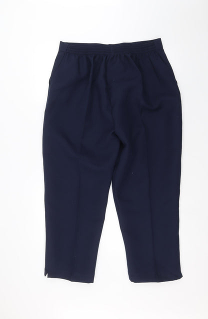 Womens UK Size 20 Preworn Regular Fit  Blue Trousers
