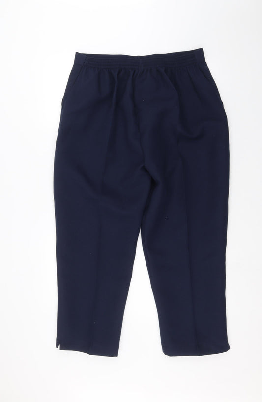 Womens UK Size 20 Preworn Regular Fit  Blue Trousers