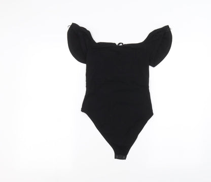 Miss Selfridge Womens Black   Bodysuit One-Piece Size 8