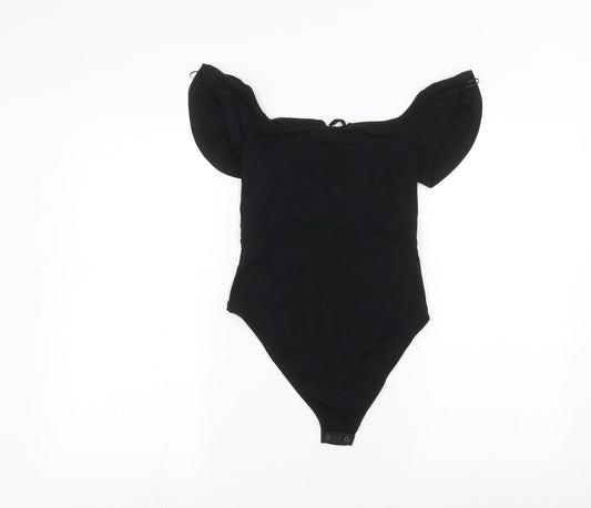 Miss Selfridge Womens Black   Bodysuit One-Piece Size 8