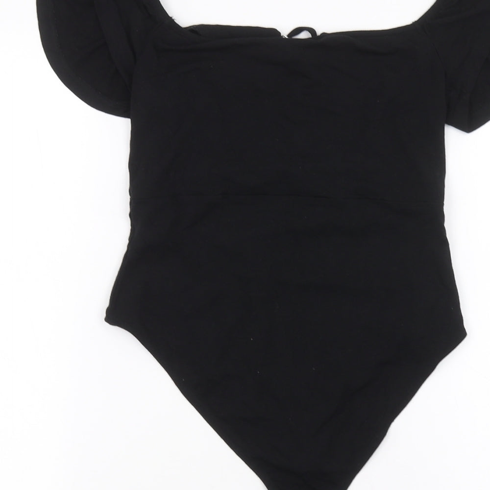 Miss Selfridge Womens Black   Bodysuit One-Piece Size 8