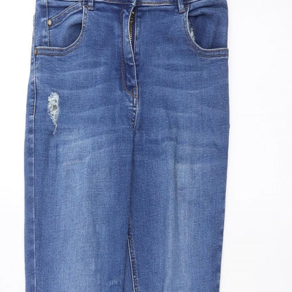 Matalan Womens Blue  Denim Skinny Jeans Size 8 L27 in