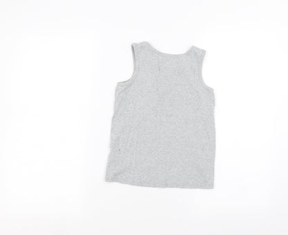 Marks and Spencer Boys Grey   Basic Tank Size 9-10 Years