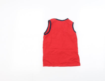 Primark Boys Red   Basic Tank Size 8-9 Years