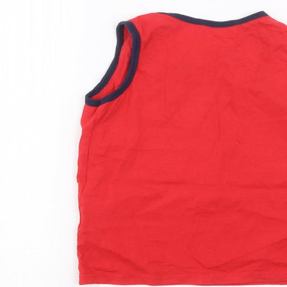 Primark Boys Red   Basic Tank Size 8-9 Years