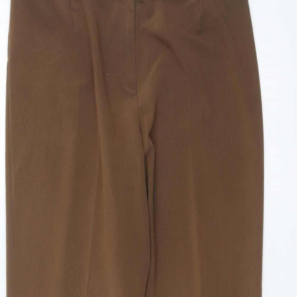 Womens UK Size 18 Punt Roma Regular Fit  Brown Trousers