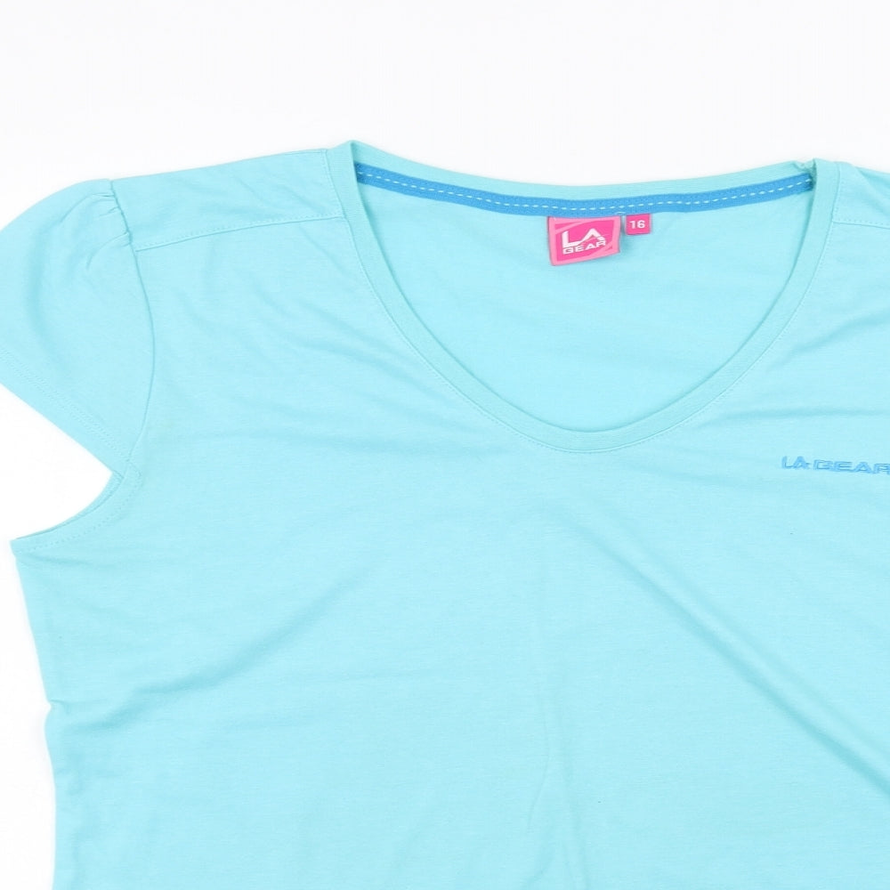 LA Gear Womens Blue   Basic T-Shirt Size 16