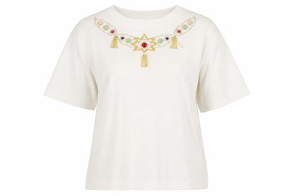 Womens UK Size One Size Instyle White Basic T-Shirt