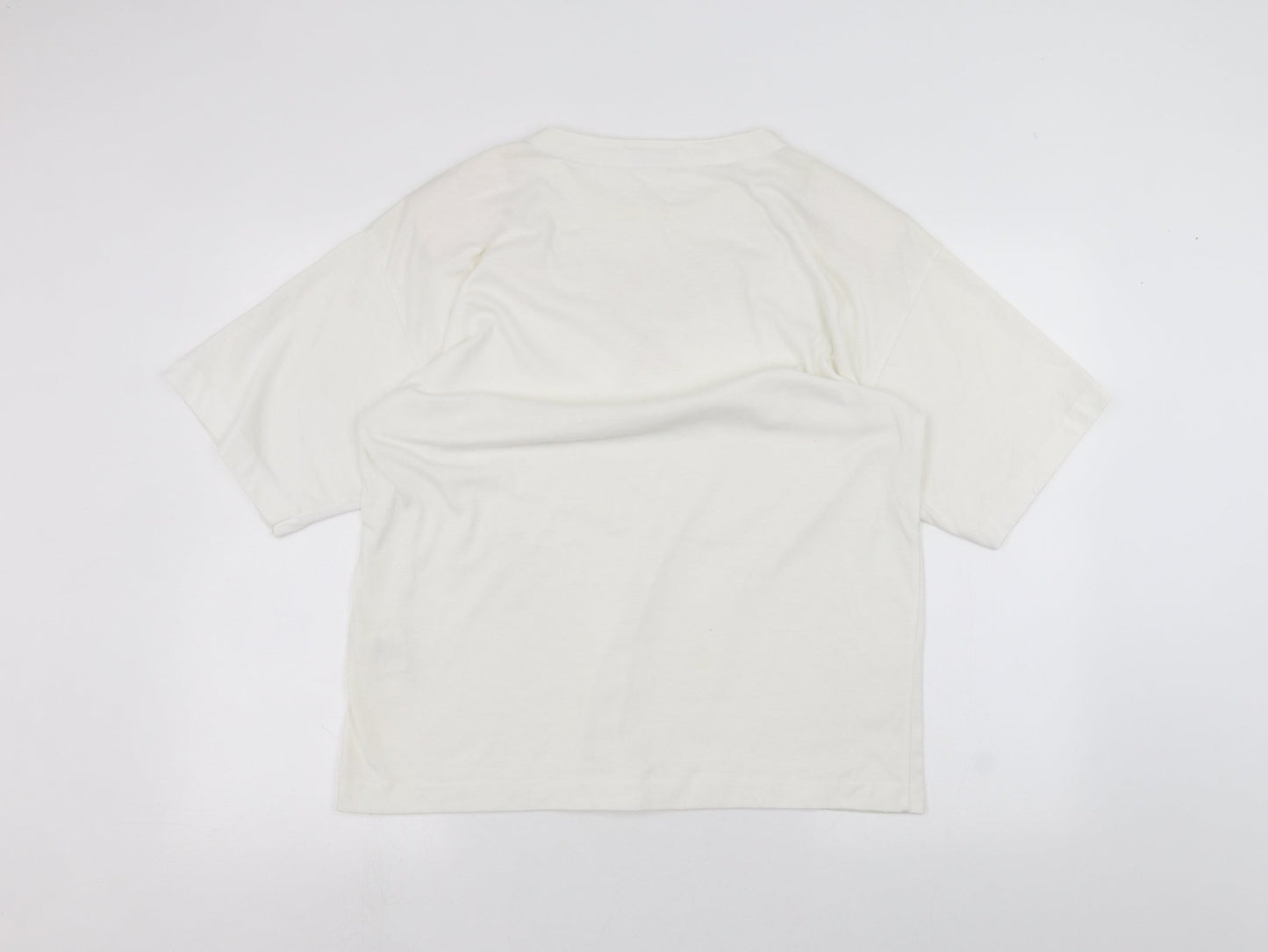 Womens UK Size One Size Instyle White Basic T-Shirt
