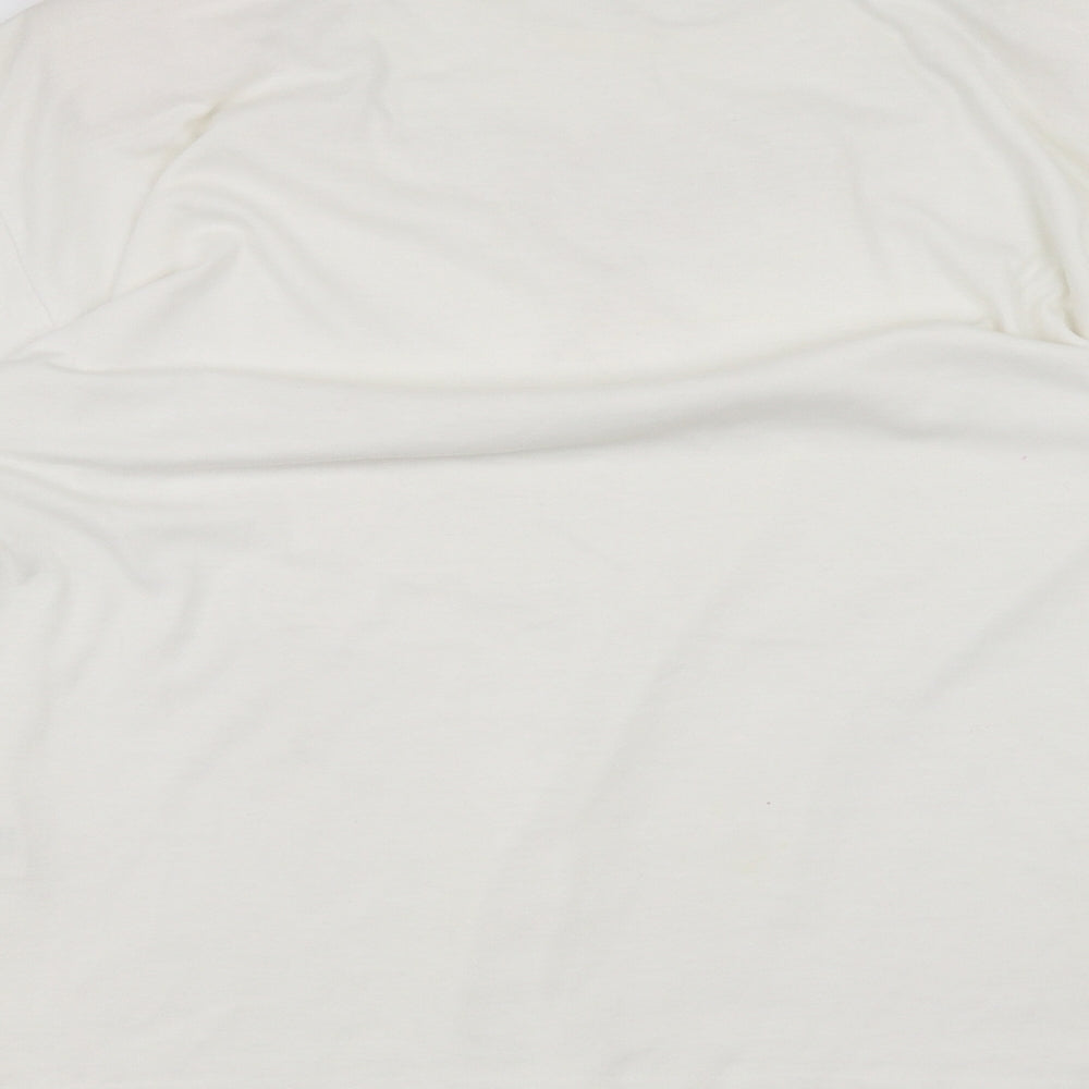 Womens UK Size One Size Instyle White Basic T-Shirt