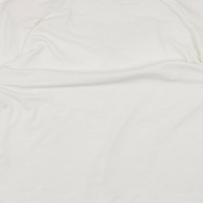 Womens UK Size One Size Instyle White Basic T-Shirt