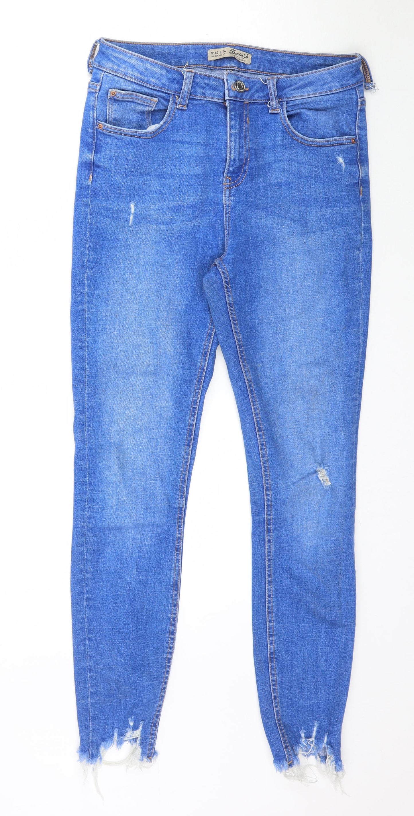 Denim & Co. Womens Blue  Denim Skinny Jeans Size 12 L27 in