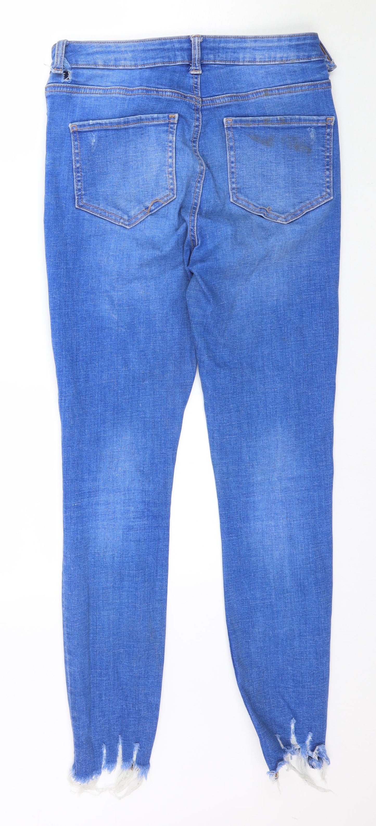 Denim & Co. Womens Blue  Denim Skinny Jeans Size 12 L27 in