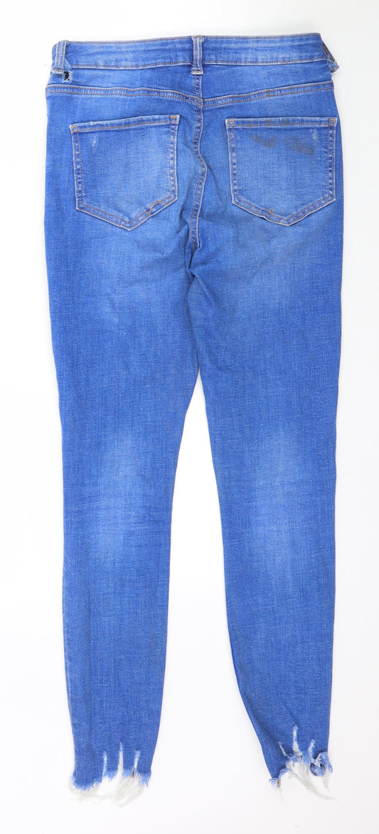 Denim & Co. Womens Blue  Denim Skinny Jeans Size 12 L27 in