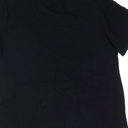 Bonmarche Womens Black Geometric  Basic T-Shirt Size M