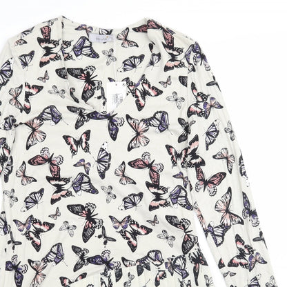 Womens UK Size 8 Per Una Grey Basic Blouse