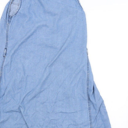 Womens UK Size 8 BY VERY Blue Basic Button-Up