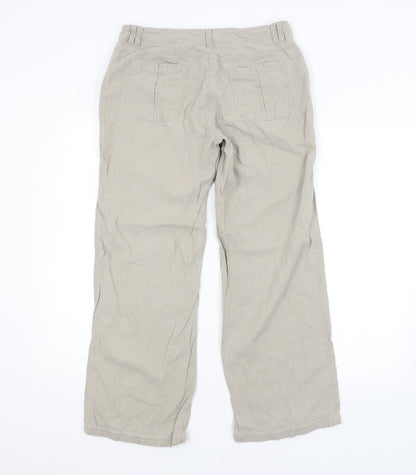 Womens UK Size XL Preworn Regular Fit  Beige Trousers