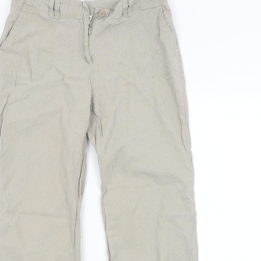 Womens UK Size XL Preworn Regular Fit  Beige Trousers