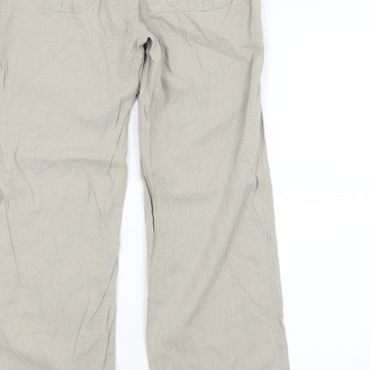 Womens UK Size XL Preworn Regular Fit  Beige Trousers